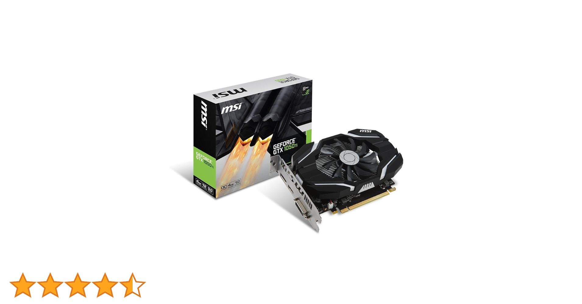 MSI GeForce GTX 1050 Ti GPU搭載 グラフィックスカード OC版 GeForce GTX 1050 Ti 4G OC MSI GeForce GTX 1050 Ti 4GT OC Graphics Card GTX 1050 TI 4GT OC